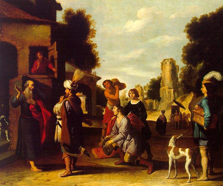  Lambert  Jacobsz The Prophet Elisha and Naaman Spain oil painting art